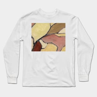 Rose Lemon Wine Red Abstract Art Long Sleeve T-Shirt